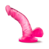 Blush Naturally Yours 4 in. Mini Cock Realistic Dildo with Balls & Suction Cup Pink