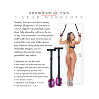 Adam & Eve Over The Door Bondage Cuffs Pink