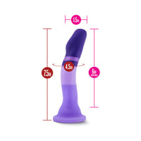 Blush Avant D2 Purple Rain 7.5 in. Silicone Dildo with Suction Cup