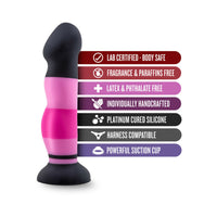 Blush Avant D4 Sexy in Pink 8 in. Silicone Dildo with Suction Cup