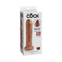 Pipedream King Cock 7 in. Uncut Cock Realistic Dildo With Moveable Foreskin & Suction Cup Tan