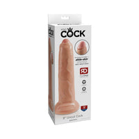 Pipedream King Cock 9 in. Uncut Cock Realistic Dildo With Moveable Foreskin & Suction Cup Beige