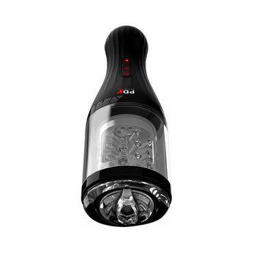 PDX Elite Talk Dirty Rotobator Rechargeable Rotating Masturbator Clear/Black