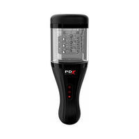 PDX Elite Talk Dirty Rotobator Rechargeable Rotating Masturbator Clear/Black