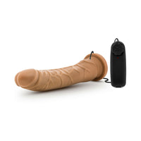 Blush Dr. Skin Remote-Controlled Realistic 8.5 in. Vibrating Dildo with Suction Cup Tan