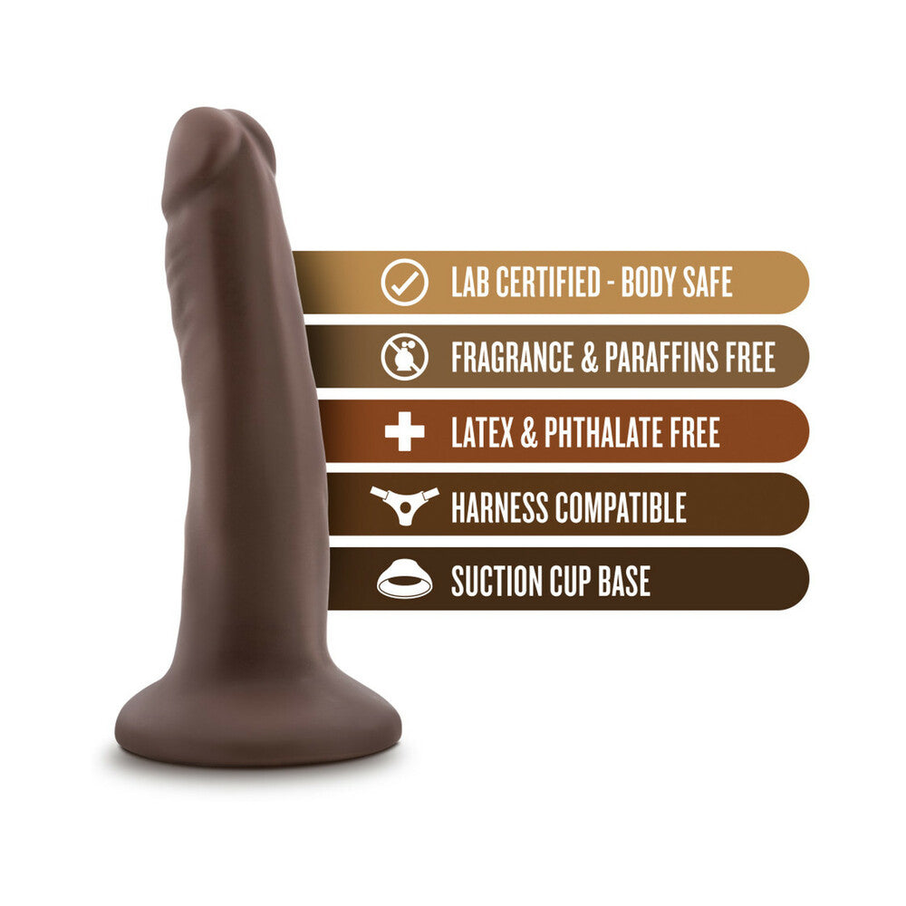 Blush Dr. Skin Realistic 5.5 in. Dildo with Suction Cup Brown