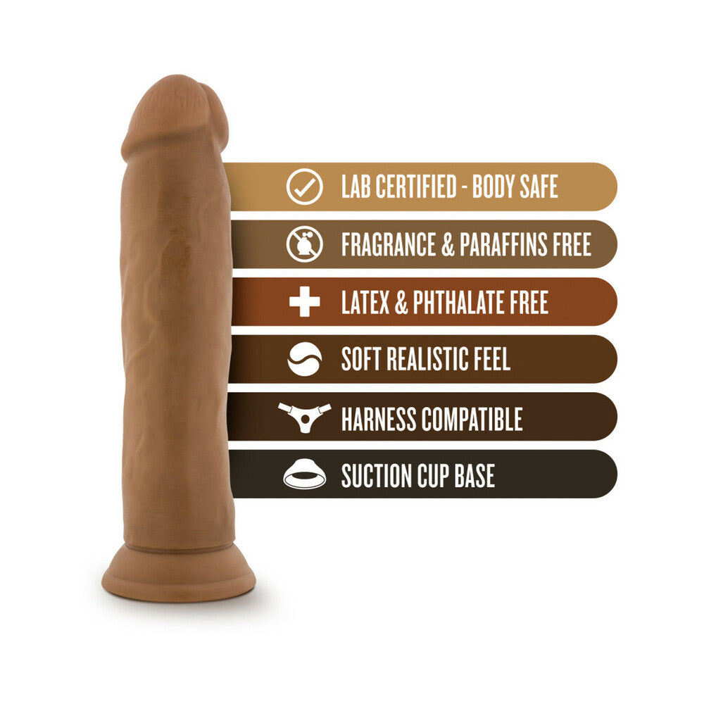 Blush Dr. Skin Realistic 9.5 in. Dildo with Suction Cup Tan