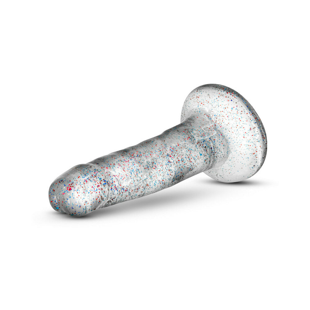 Blush Naturally Yours 5.5 in. Glitter Dong Realistic Dildo with Suction Cup Sparkling Clear