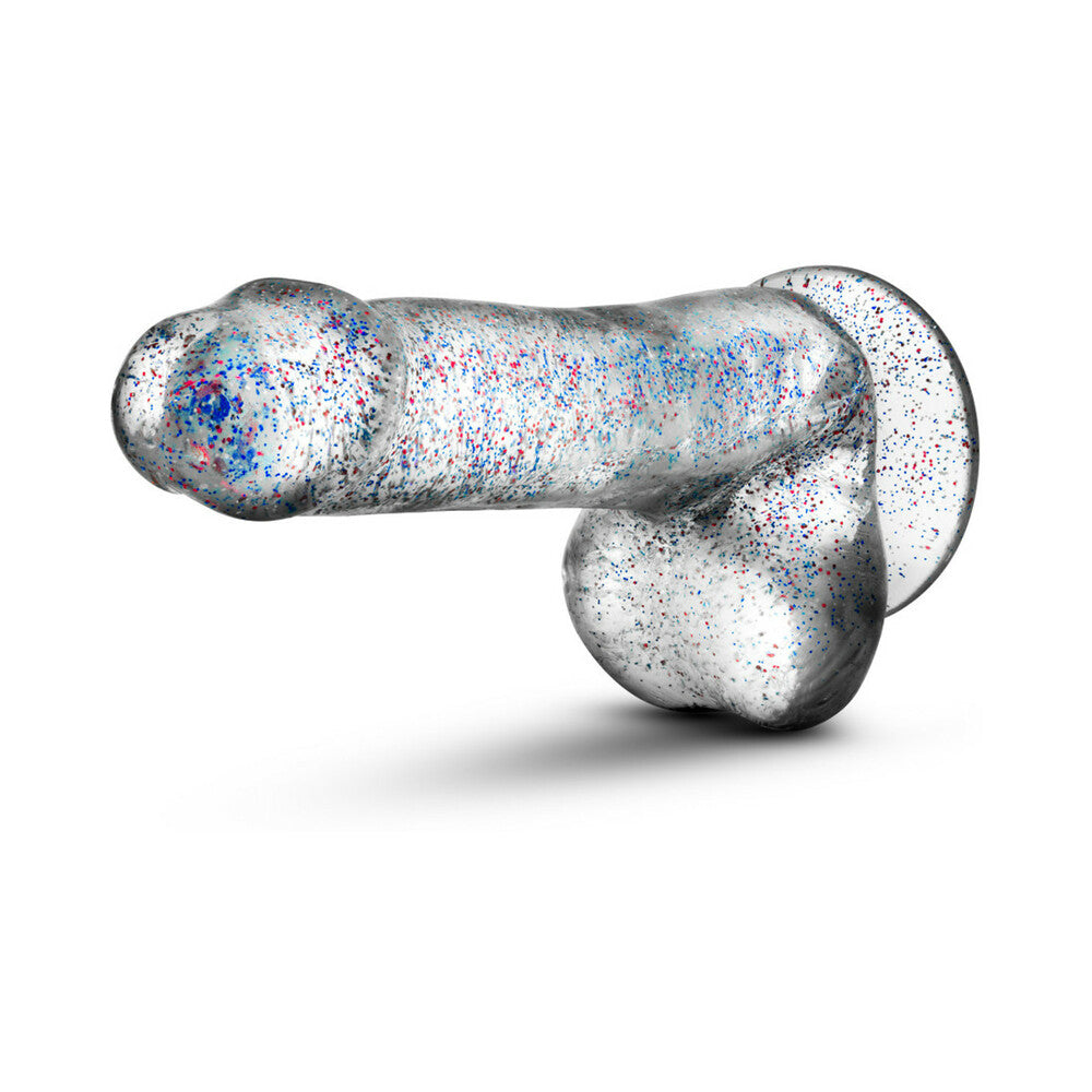 Blush Naturally Yours 6 in. Glitter Cock Realistic Dildo with Balls & Suction Cup Sparkling Clear