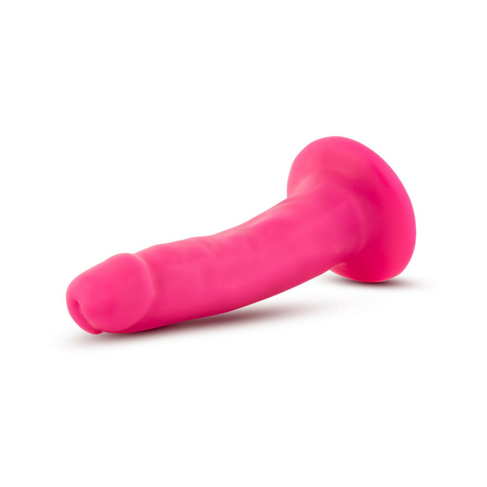 Blush Neo 6 in. Dual Density Dildo with Suction Cup Neon Pink