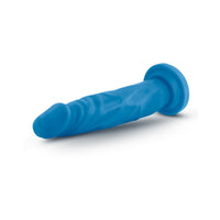 Blush Neo 7.5 in. Dual Density Dildo with Suction Cup Neon Blue