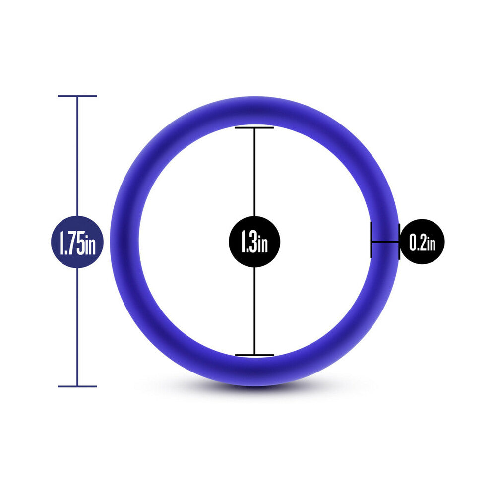 Blush Performance VS1 Pure Premium Silicone Cockrings 3-Pack Medium Indigo