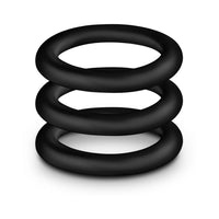 Blush Performance VS2 Pure Premium Silicone Cockrings 3-Pack Small Black