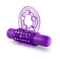 Blush Play with Me The Player Vibrating Double Strap Cockring Purple