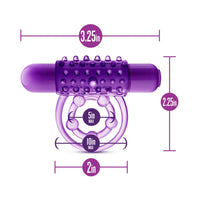 Blush Play with Me The Player Vibrating Double Strap Cockring Purple