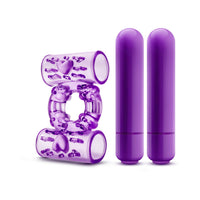 Blush Play with Me Double Play Dual Vibrating Cockring Purple