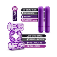 Blush Play with Me Double Play Dual Vibrating Cockring Purple