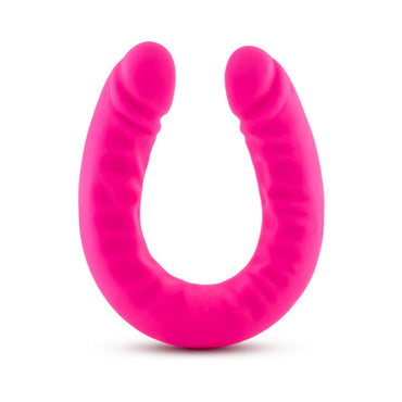 Blush Ruse Realistic 18 in. Silicone Slim Double Dong Dual Ended Dildo Hot Pink