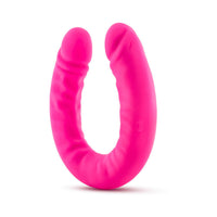 Blush Ruse Realistic 18 in. Silicone Slim Double Dong Dual Ended Dildo Hot Pink