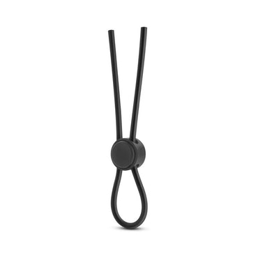 Blush Stay Hard Silicone Loop Lasso/Bolo Cockring Black