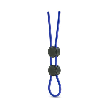 Blush Stay Hard Silicone Double Loop Lasso/Bolo Cockring Blue