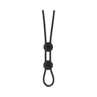 Blush Stay Hard Silicone Double Loop Lasso/Bolo Cockring Black