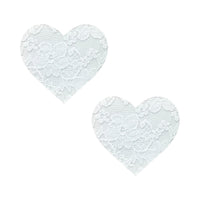 Neva Nude Pasty Heart  Lace White