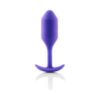 b-Vibe Snug Plug 2 Weighted Silicone Anal Plug Purple
