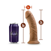 Blush Dr. Skin Realistic 8 in. Dildo with Suction Cup Tan