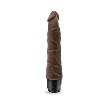 Blush Dr. Skin Vibe 1 Realistic 9 in. Vibrating Dildo Brown