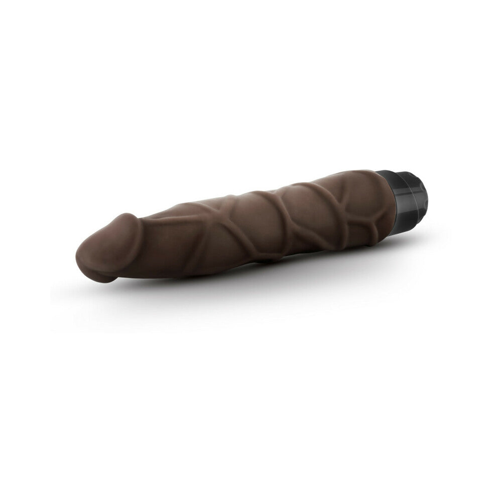 Blush Dr. Skin Vibe 1 Realistic 9 in. Vibrating Dildo Brown