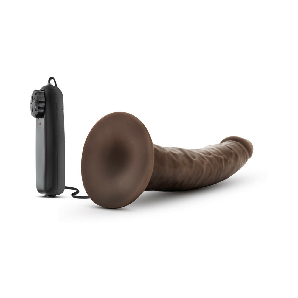 Blush Dr. Skin Dr. Dave Realistic 7 in. Vibrating Dildo with Suction Cup Brown