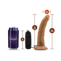 Blush Dr. Skin Dr. Dave Realistic 7 in. Vibrating Dildo with Suction Cup Tan