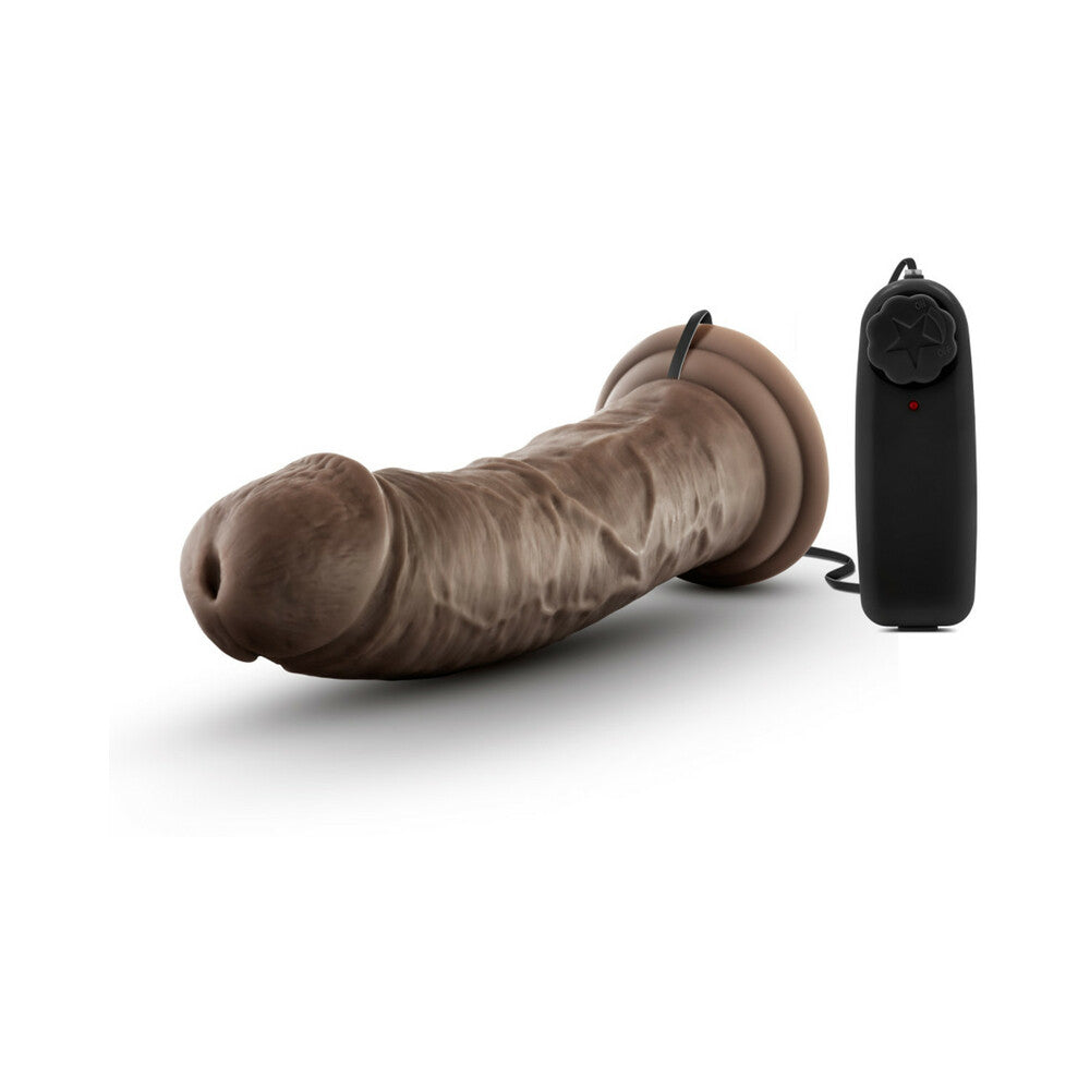 Blush Dr. Skin Dr. Joe Realistic 8 in. Vibrating Dildo with Suction Cup Brown