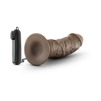 Blush Dr. Skin Dr. Joe Realistic 8 in. Vibrating Dildo with Suction Cup Brown