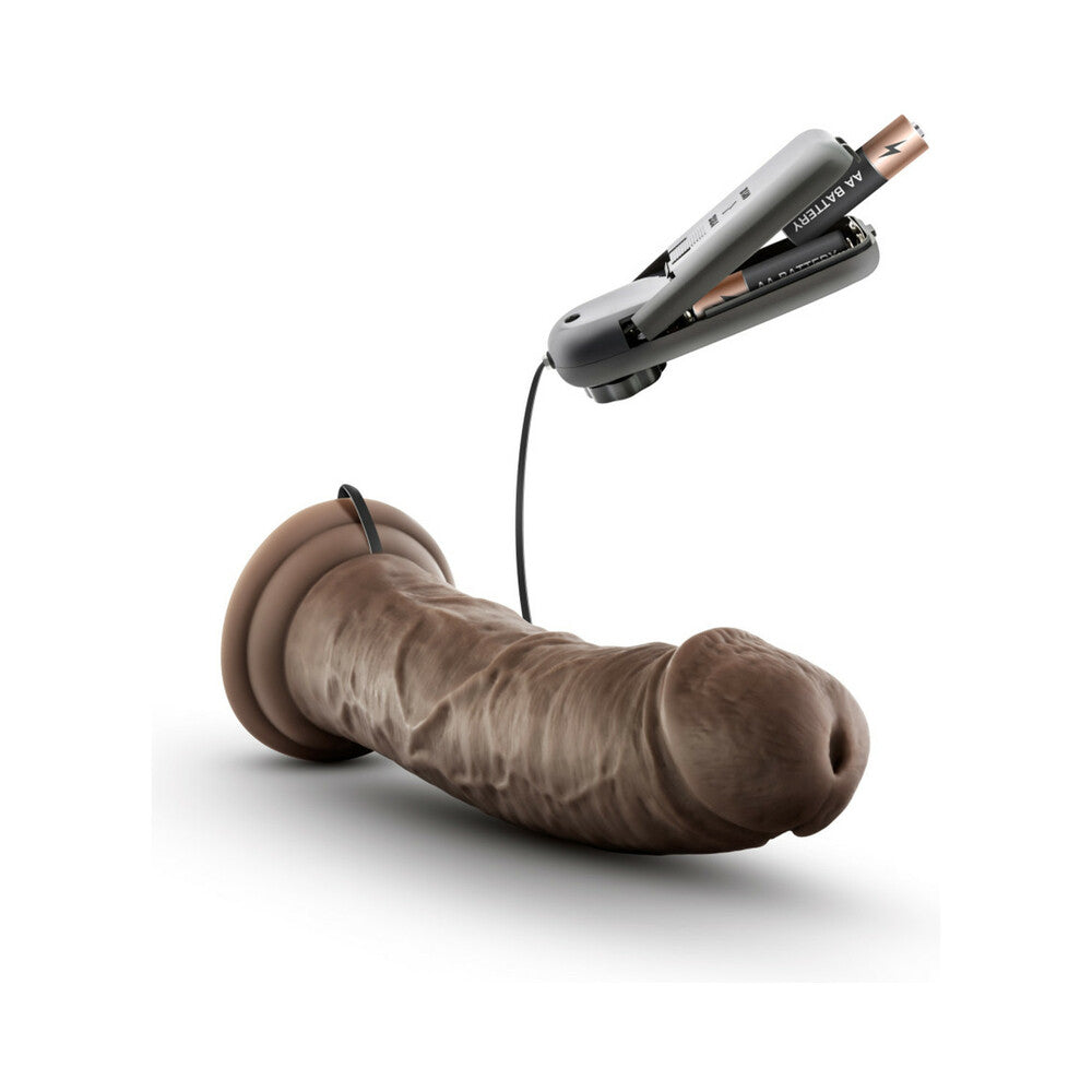 Blush Dr. Skin Dr. Joe Realistic 8 in. Vibrating Dildo with Suction Cup Brown