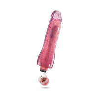 Blush Glow Dicks Molly Color Changing 8 in. Vibrating Dildo Glitter Pink