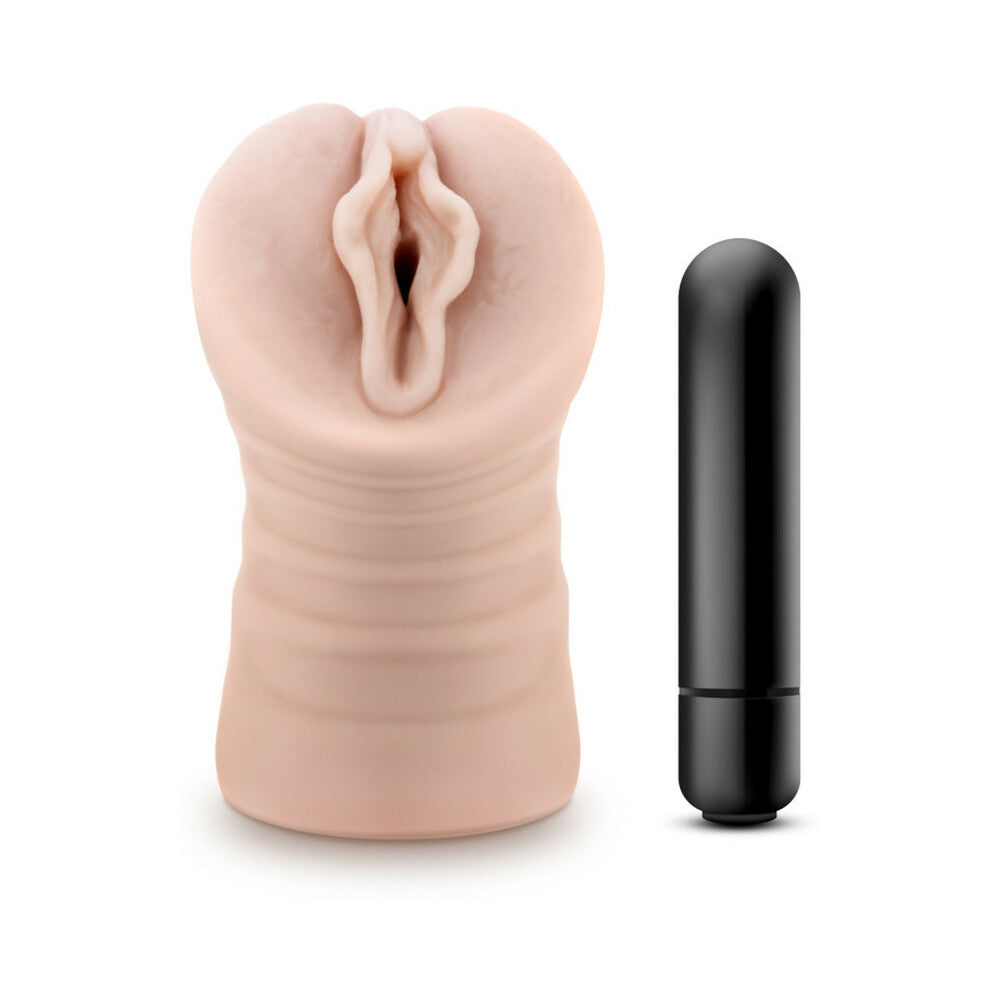 Blush M for Men Ashley Vagina Stroker with Bullet Vibrator Beige