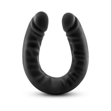 Blush Ruse Realistic 18 in. Silicone Slim Double Dildo Black