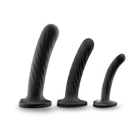 Blush Temptasia Twist Kit 3-Piece Silicone Dildo Set Black