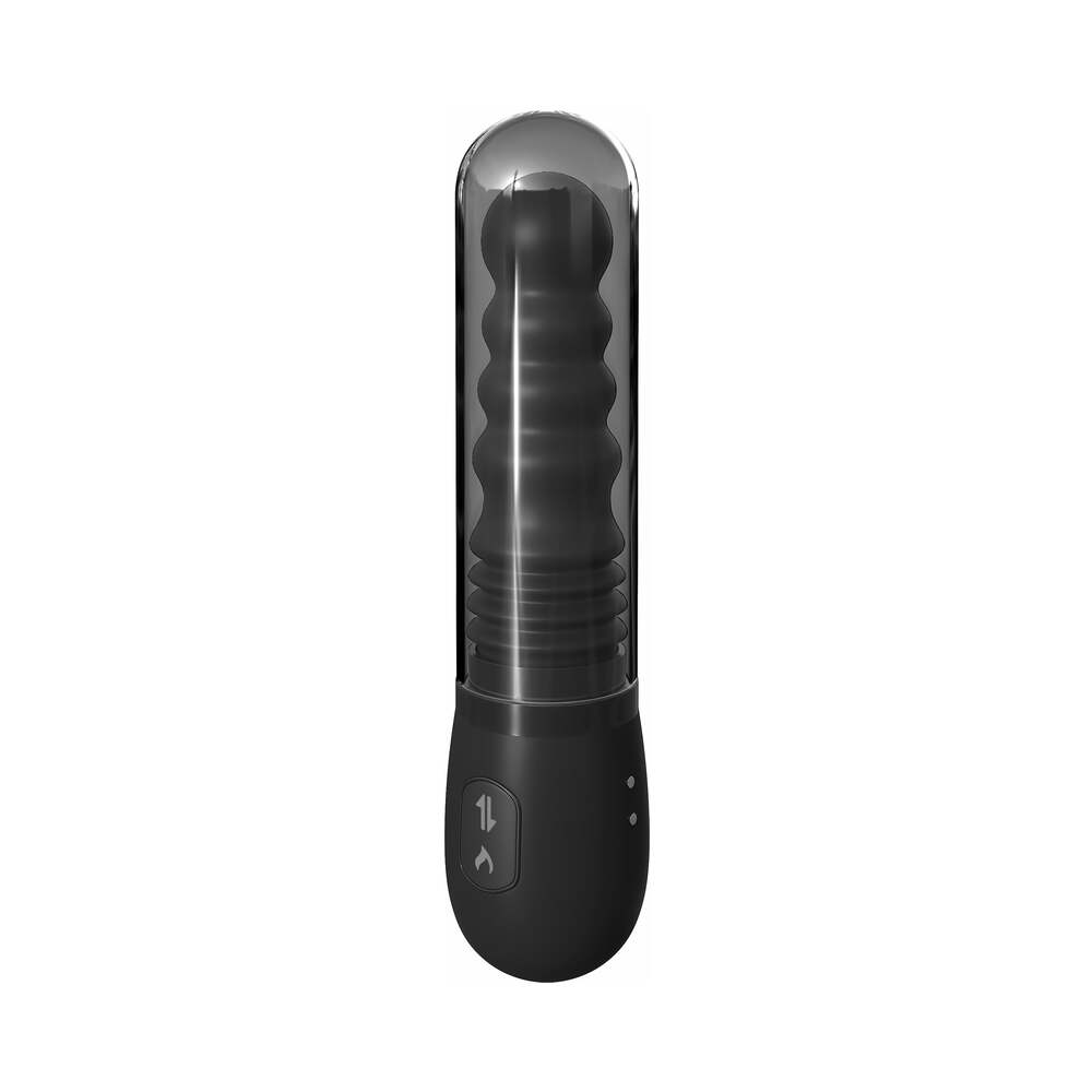 Pipedream Anal Fantasy Elite Collection Gyrating Ass Thruster Rechargeable Warming Silicone Vibrator Black