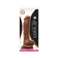 Colours Dual Density 8 in. Dildo Brown