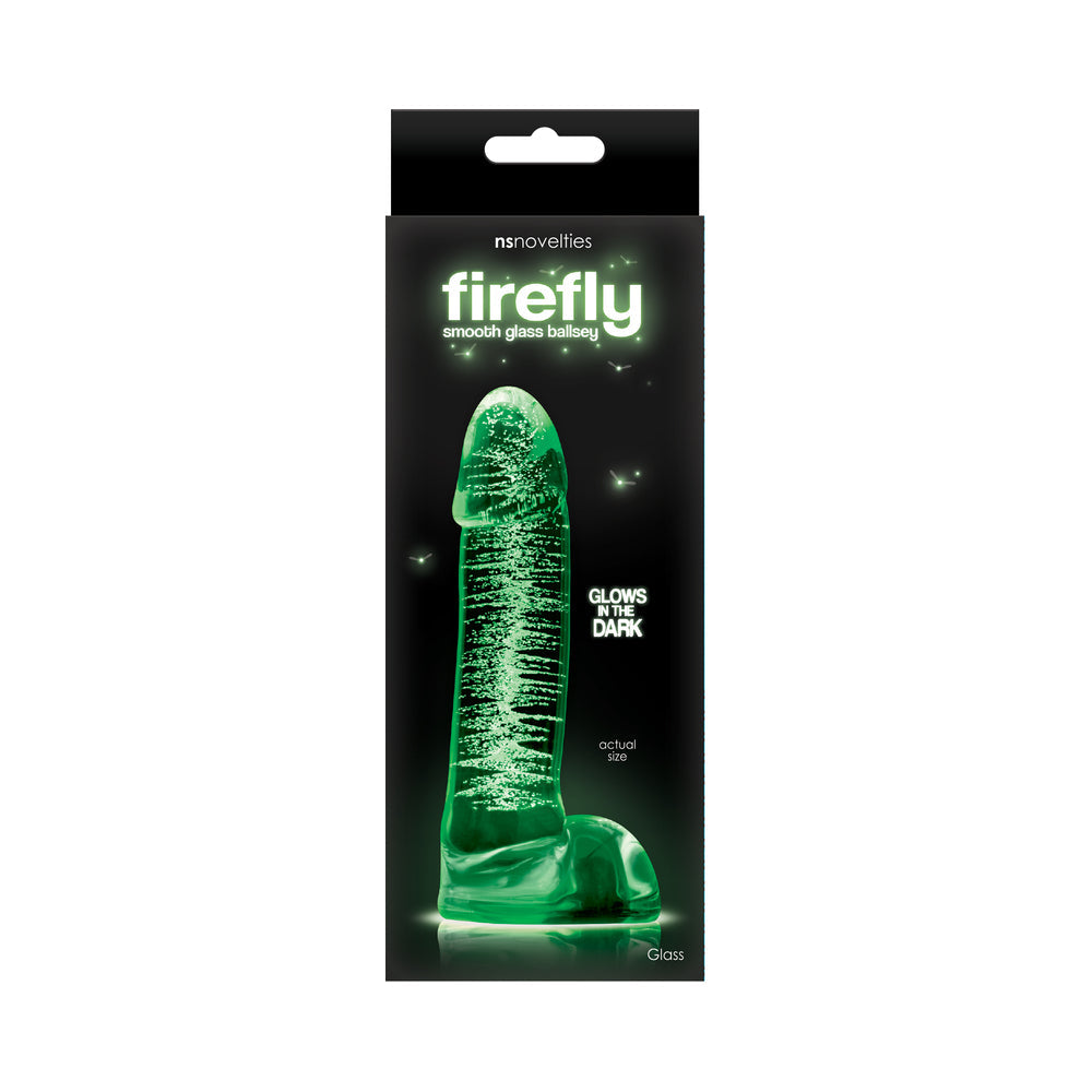 Firefly Smooth Glass Ballsey 4 in. Dildo Clear