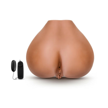 Blush X5 Men Rita Dual Entry Masturbator with Remote-Controlled Bullet Vibrator Tan