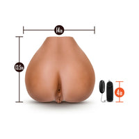 Blush X5 Men Rita Dual Entry Masturbator with Remote-Controlled Bullet Vibrator Tan