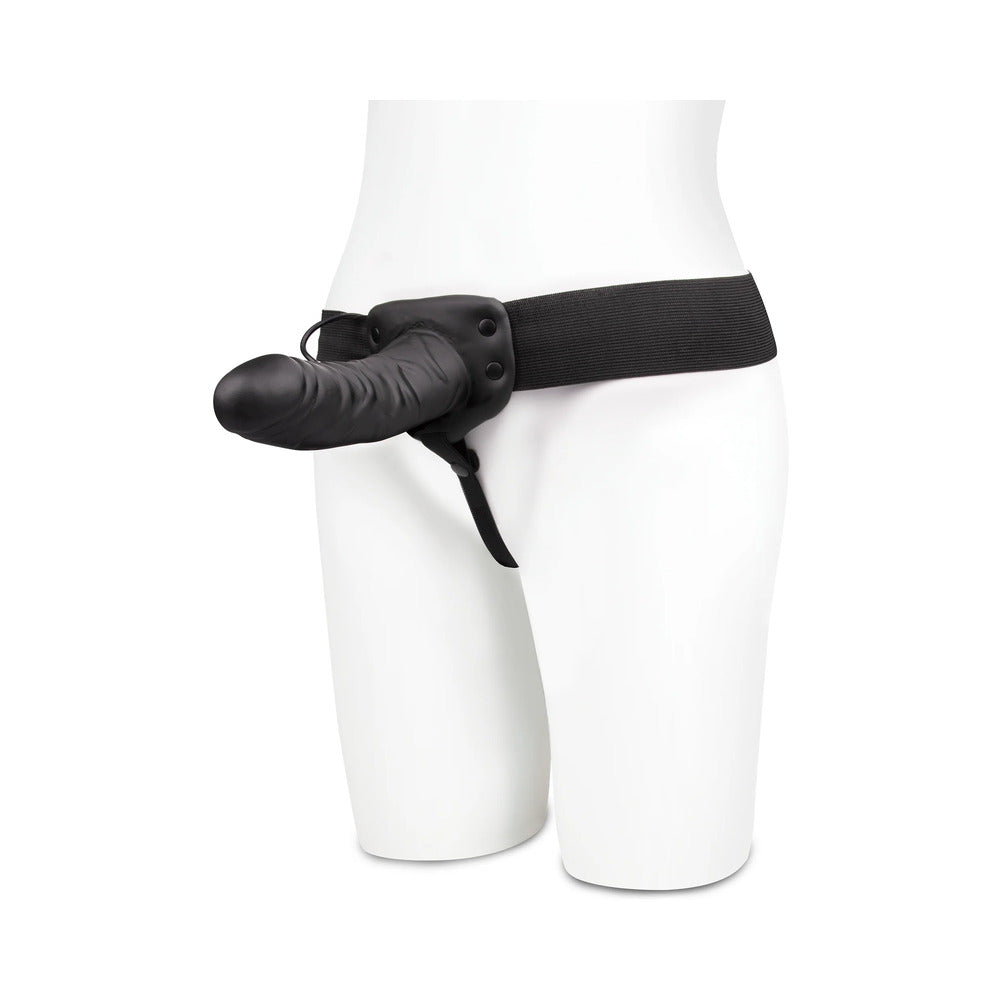 Lux Fetish Unisex Vibrating Hollow Strap-on Dildo Remote-Controlled