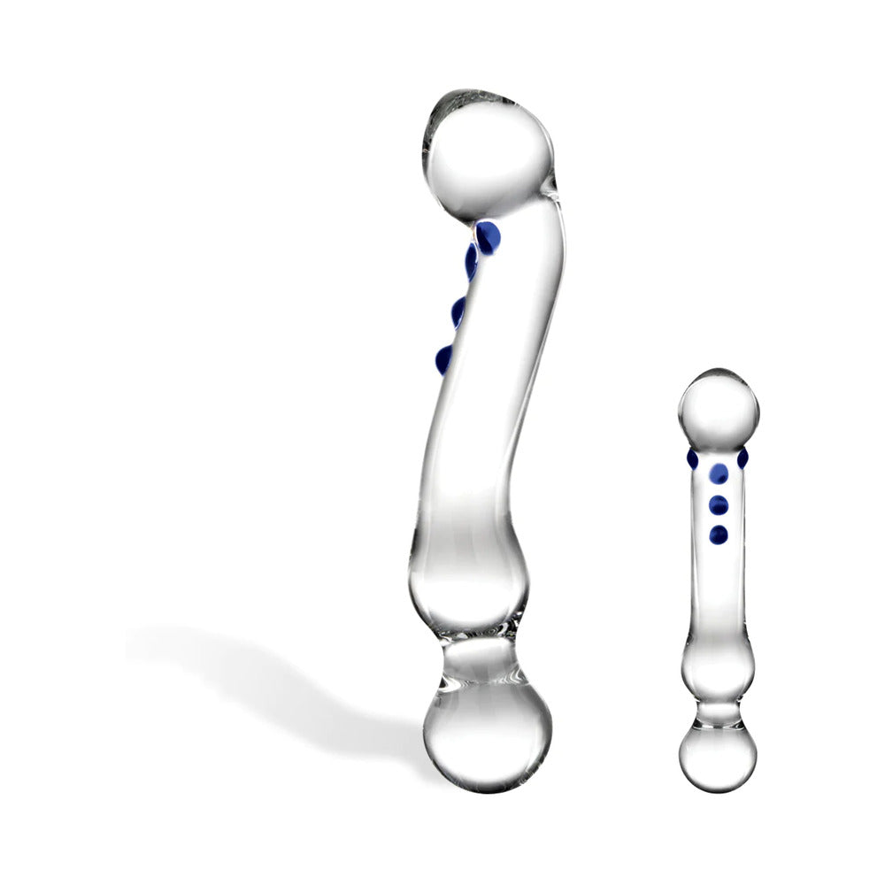 Glas 6 in. Textured G-Spot Glass Dildo