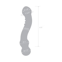 Glas 6 in. Textured G-Spot Glass Dildo