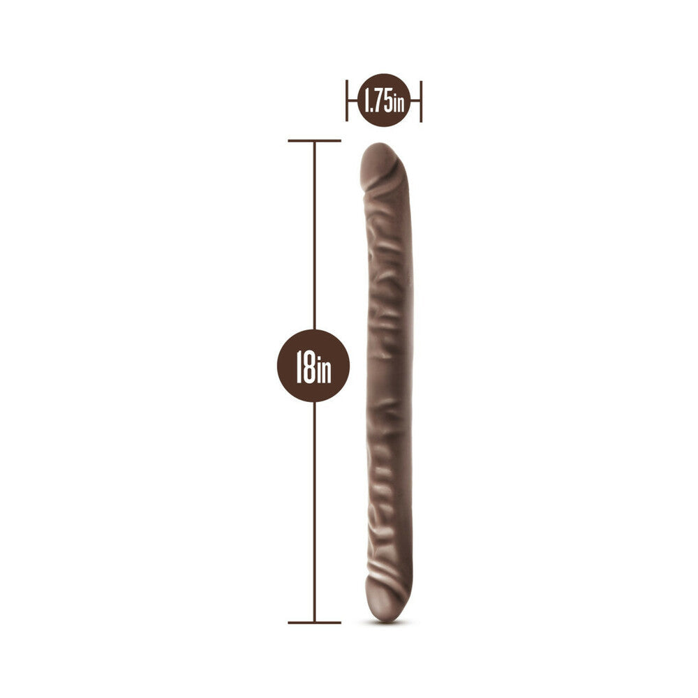 Blush Dr. Skin 18 in. Double Dildo Brown