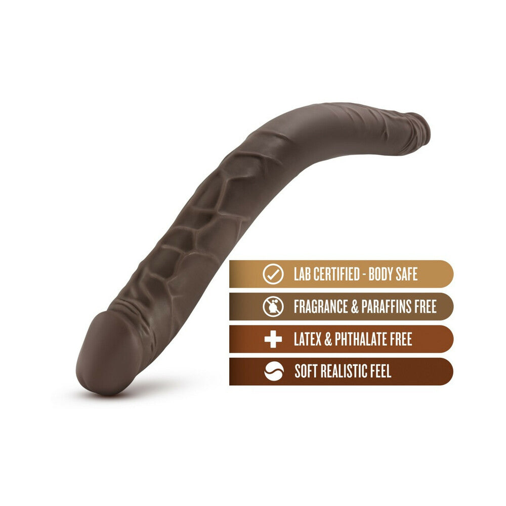 Blush Dr. Skin 16 in. Double Dildo Brown